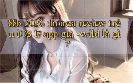 88b 2026 honest review trên iOS 17 app giả   wild là gì