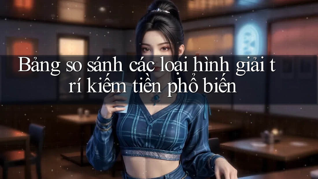 Bảng so sánh các loại hình giải trí kiếm tiền phổ biến Bảng so sánh các loại hình giải trí kiếm tiền phổ biến