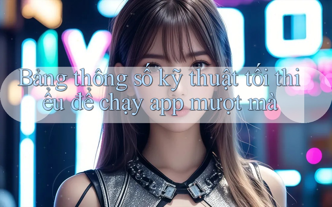 Bảng thông số kỹ thuật tối thiểu để chạy app mượt mà