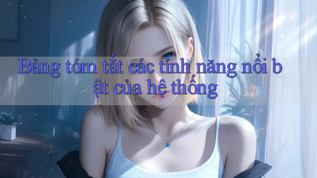 Bảng tóm tắt các tính năng nổi bật của hệ thống Bảng tóm tắt các tính năng nổi bật của hệ thống