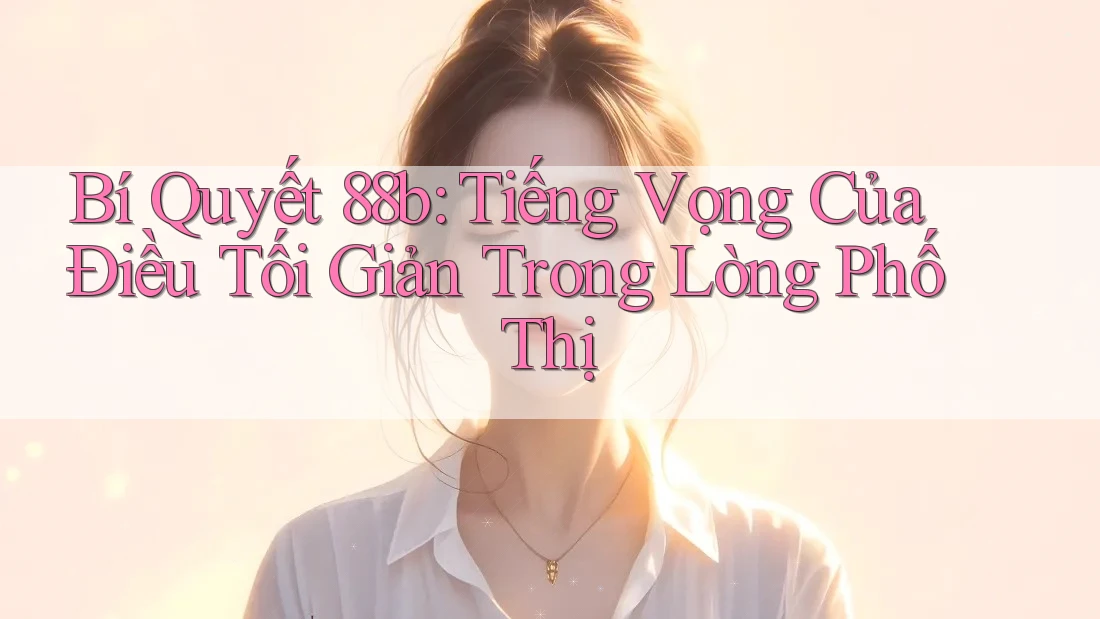 Bí Quyết 88b: Tiếng Vọng Của Điều Tối Giản Trong Lòng Phố Thị Bí Quyết 88b: Tiếng Vọng Của Điều Tối Giản Trong Lòng Phố Thị