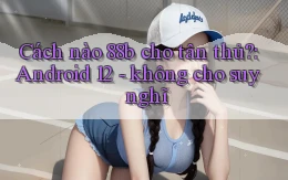 Cách nào 88b cho tân thủ Android 12   không cho suy nghĩ
