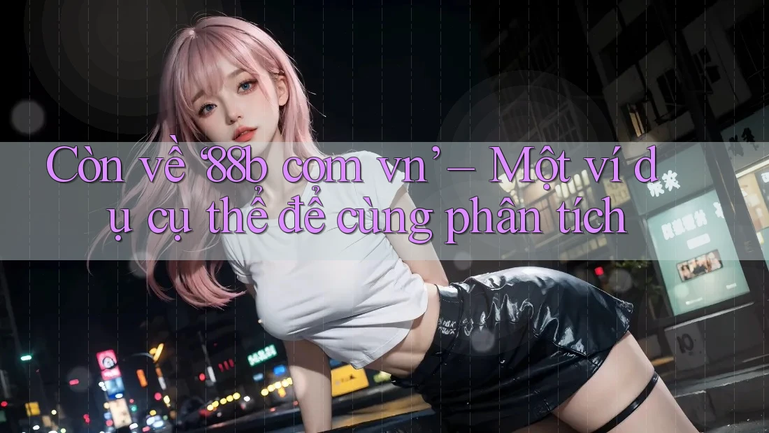 Còn về ‘88b com vn’ – Một ví dụ cụ thể để cùng phân tích Còn về ‘88b com vn’ – Một ví dụ cụ thể để cùng phân tích