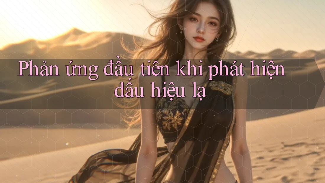 Phản ứng đầu tiên khi phát hiện dấu hiệu lạ Phản ứng đầu tiên khi phát hiện dấu hiệu lạ