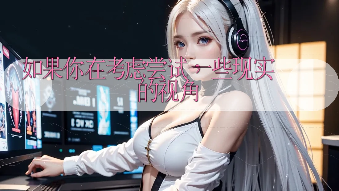 如果你在考虑尝试,一些现实的视角 如果你在考虑尝试,一些现实的视角