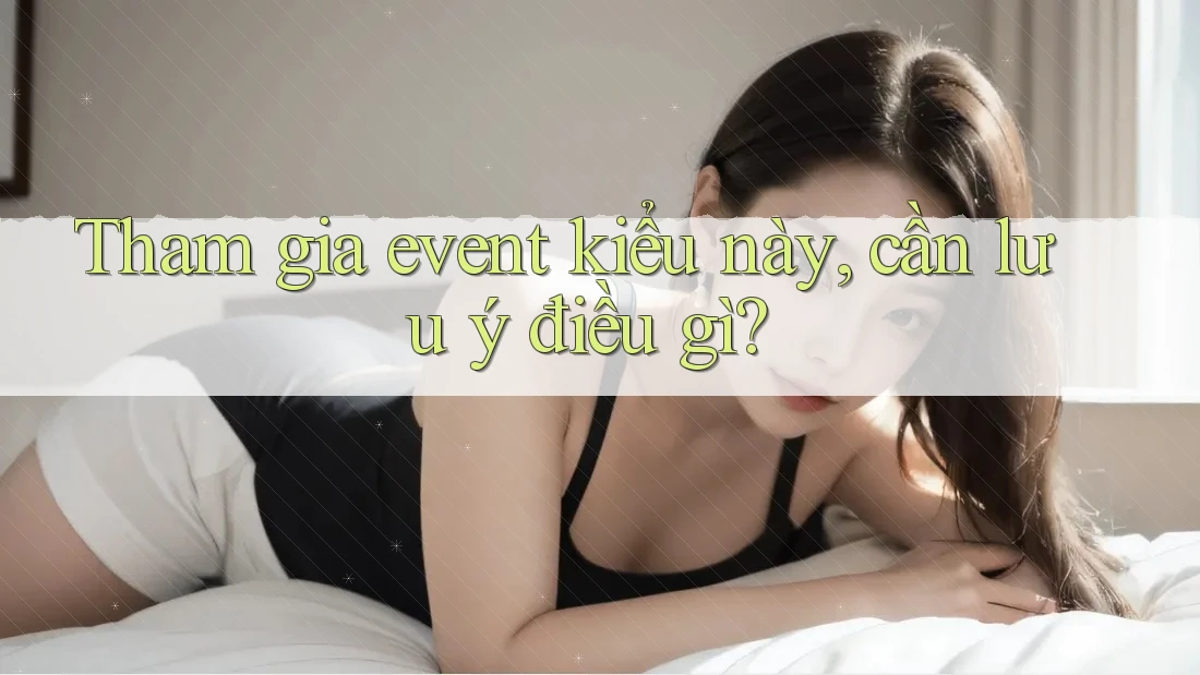 Tham gia event kiểu này, cần lưu ý điều gì? Tham gia event kiểu này, cần lưu ý điều gì?