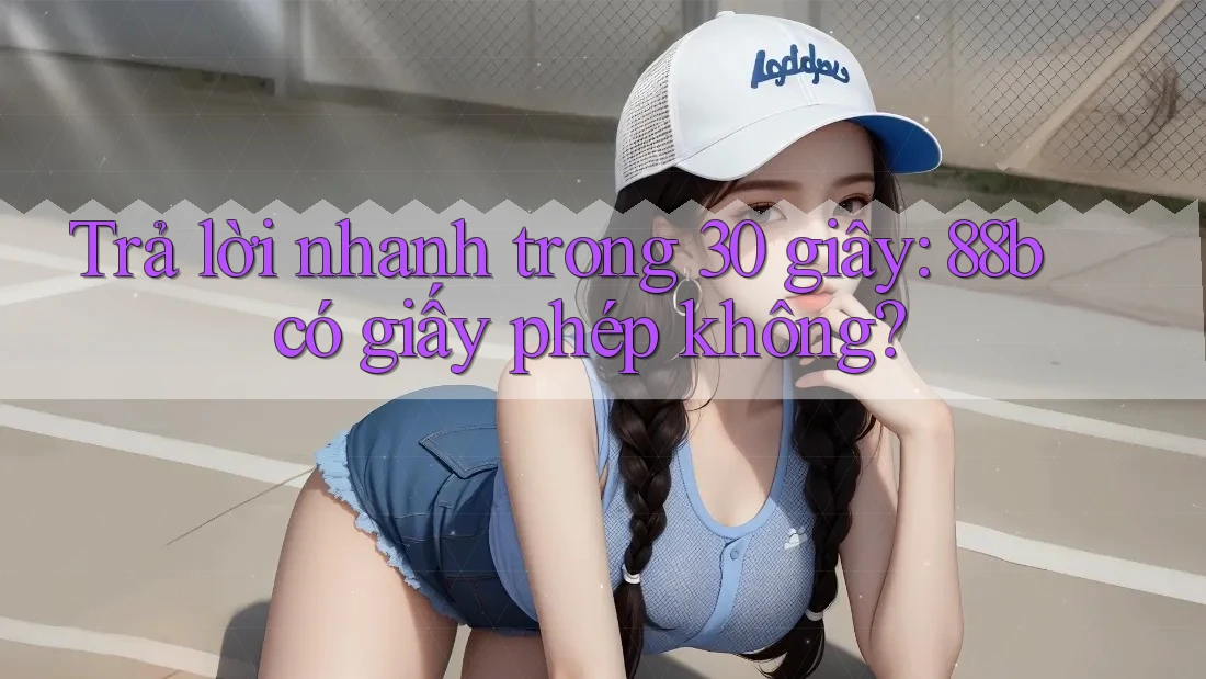 Trả lời nhanh trong 30 giây: 88b có giấy phép không?