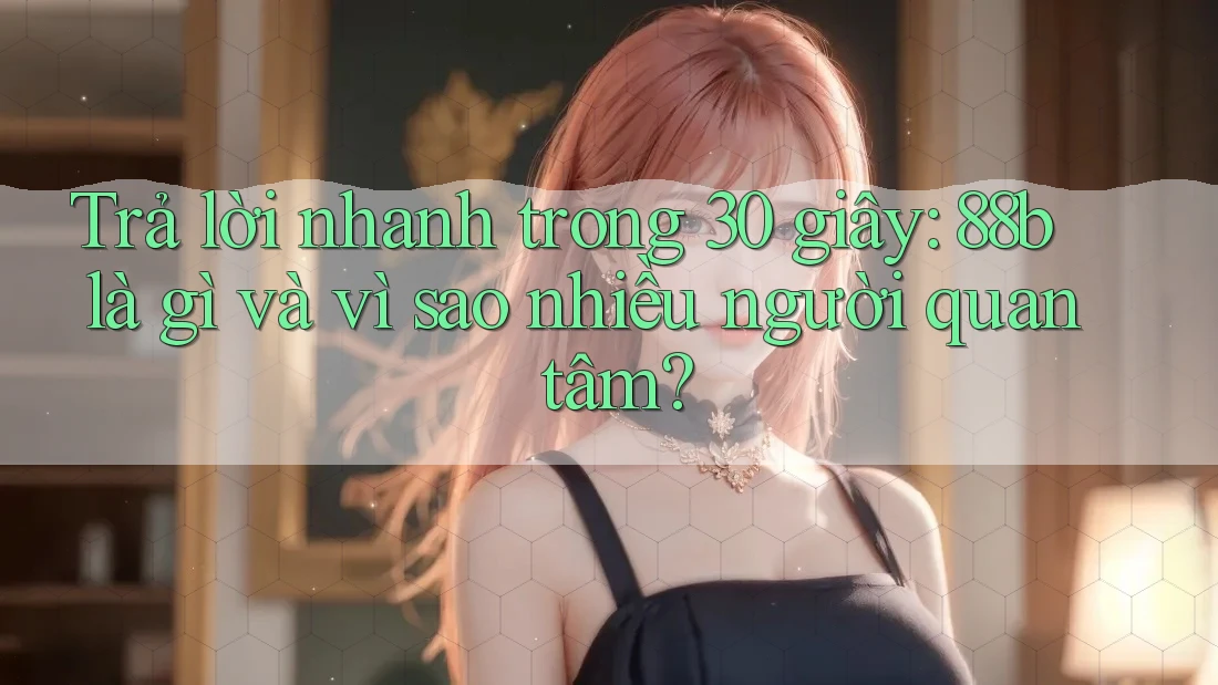 Trả lời nhanh trong 30 giây: 88b là gì và vì sao nhiều người quan tâm?